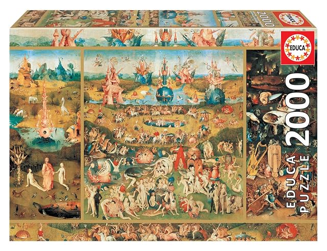 Educa - Puzzle de 2000 Piezas para Adultos | El Jardín de Las Delicias. Incluye Pegamento Fix Puzzle. A Partir de 14 años (18505)
