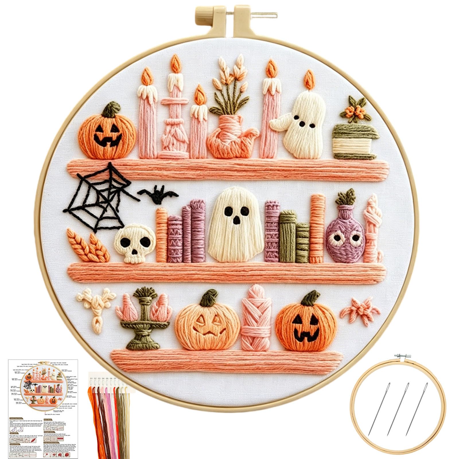 Halloween Embroidery Kit - Beginner Ghost Design -1