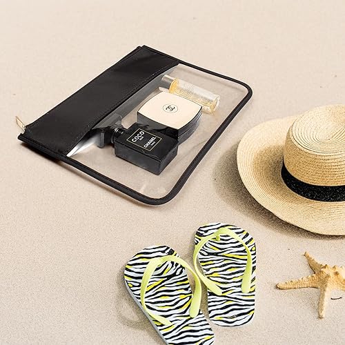 Miniatura 4 de Bolsa de maquillaje transparente para viajes, con cremallera, bolsa de cosméticos transparente para mujeres, bolsa impermeable para aperitivos,