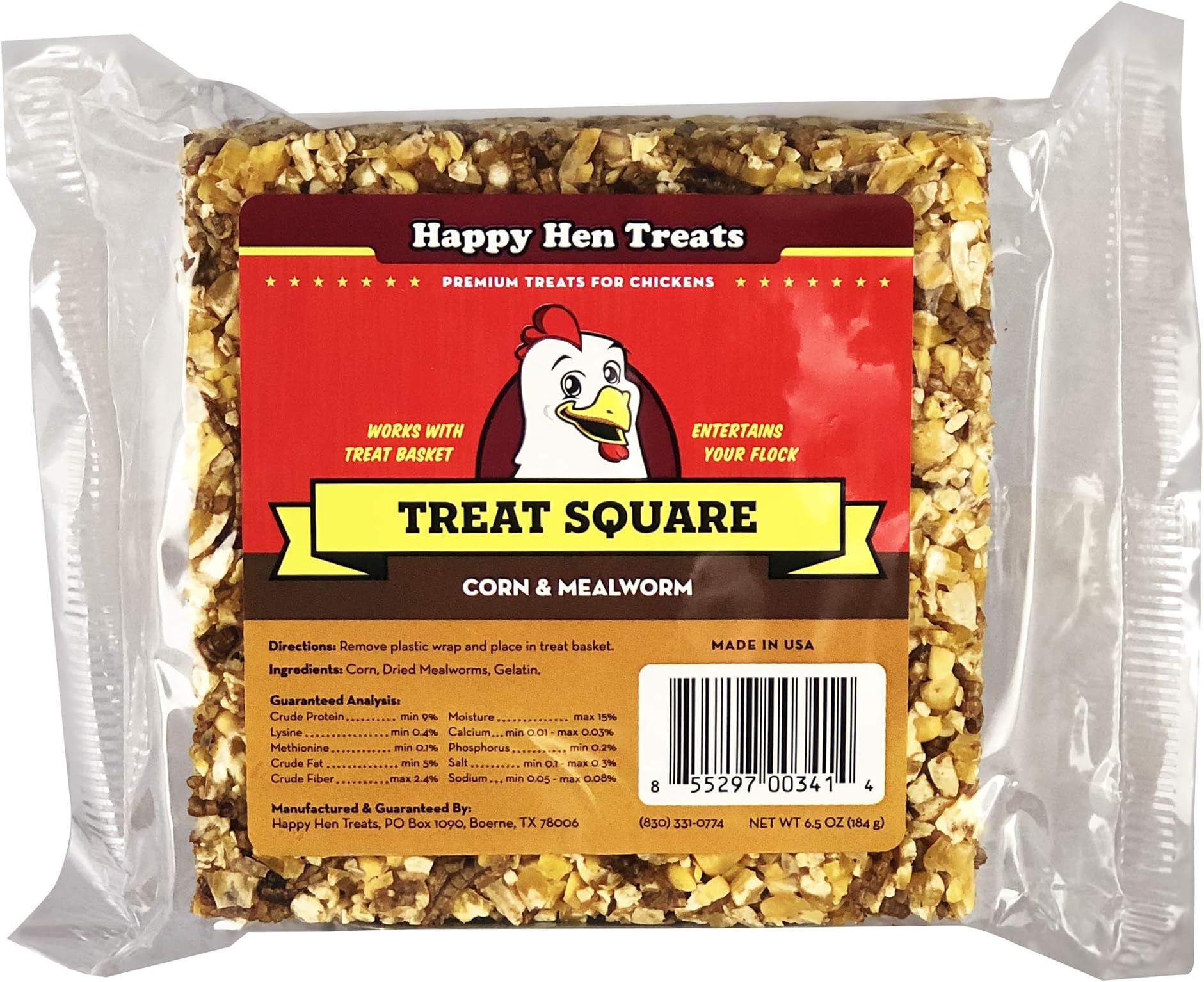 Happy Hen Treats Treat Square Corn and Mealworms
