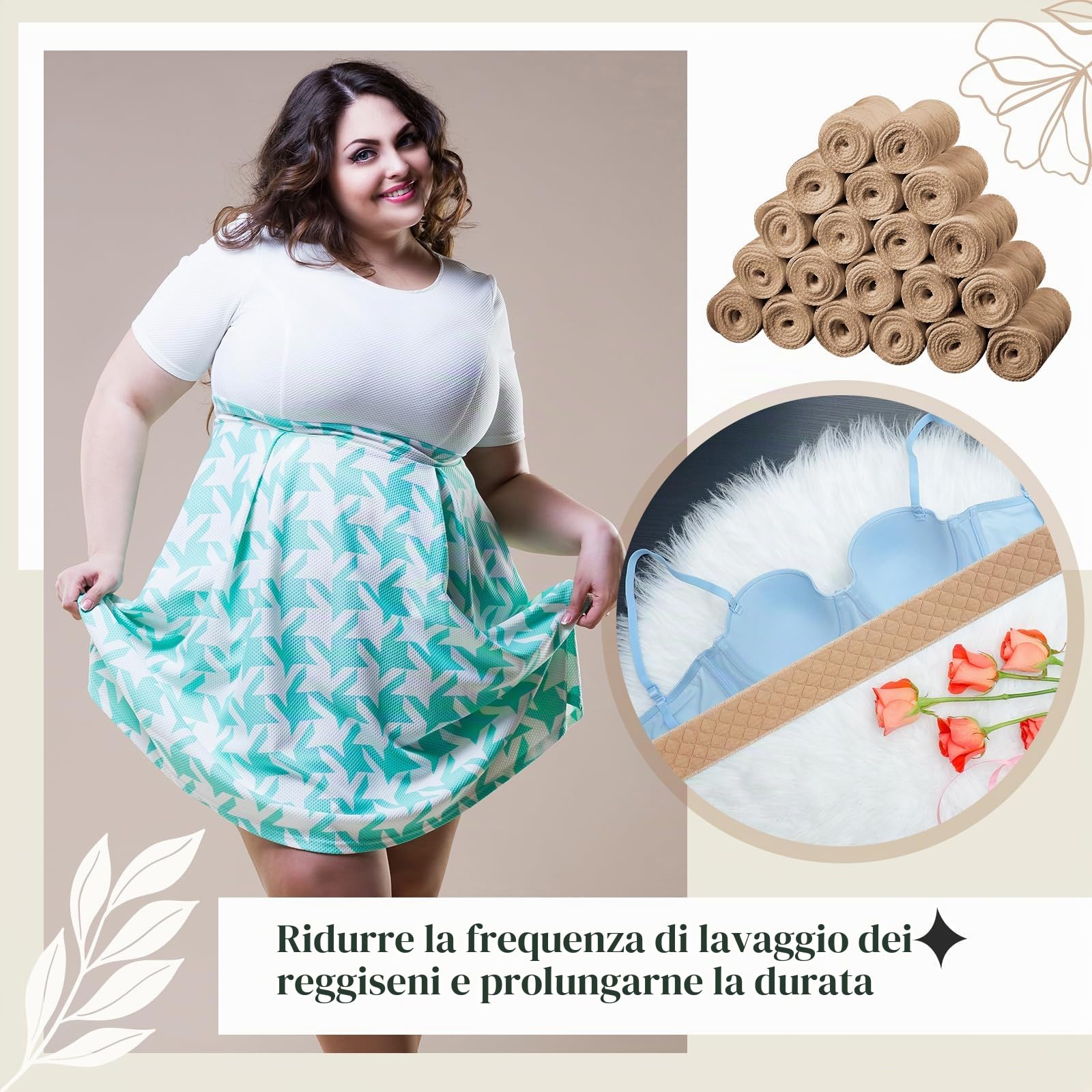 SATINIOR 10 Fodere Antisudore per Reggiseno da Donna Fascia Banda Sottoseno in Cotone 18 x 3 Pollici