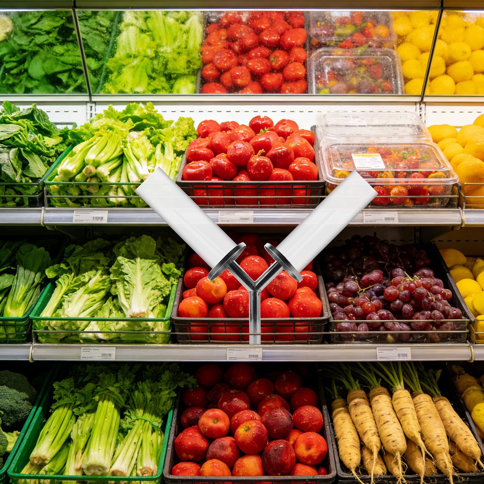 MAGICLULU Soporte Dispensador de Bolsas de Plástico de Acero Inoxidable para Supermercado Estructura Resistente y Diseño Conveniente para Tienda y Almacenamiento