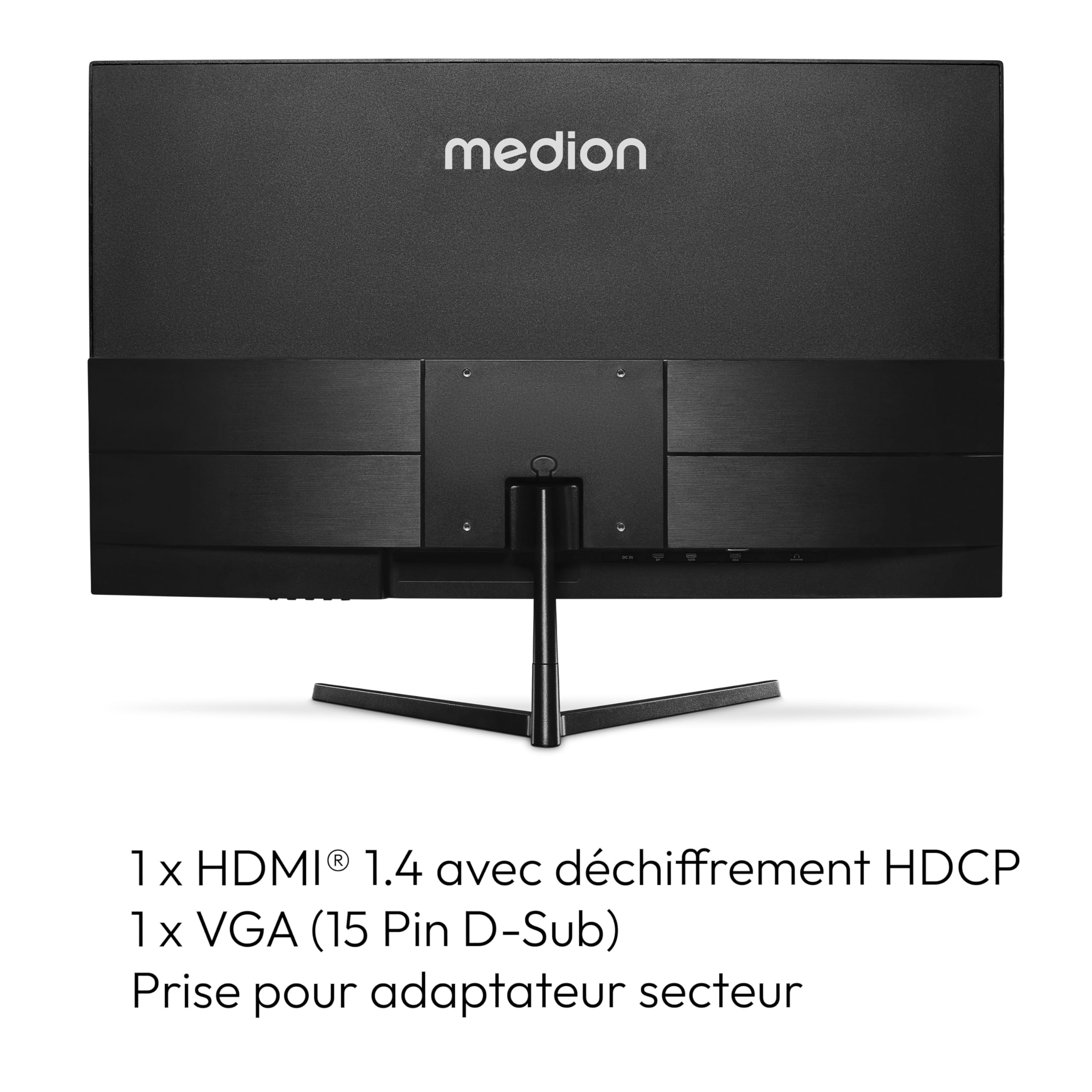 MEDION P52218 (MD 20150) 54,6 cm (22 Pouces) écran Large Full HD (FHD, 16:9, HDMI, VGA, Anti-Scintillement, Anti-Glare, Anti-lumière Bleue, Menu multilingue) Noir