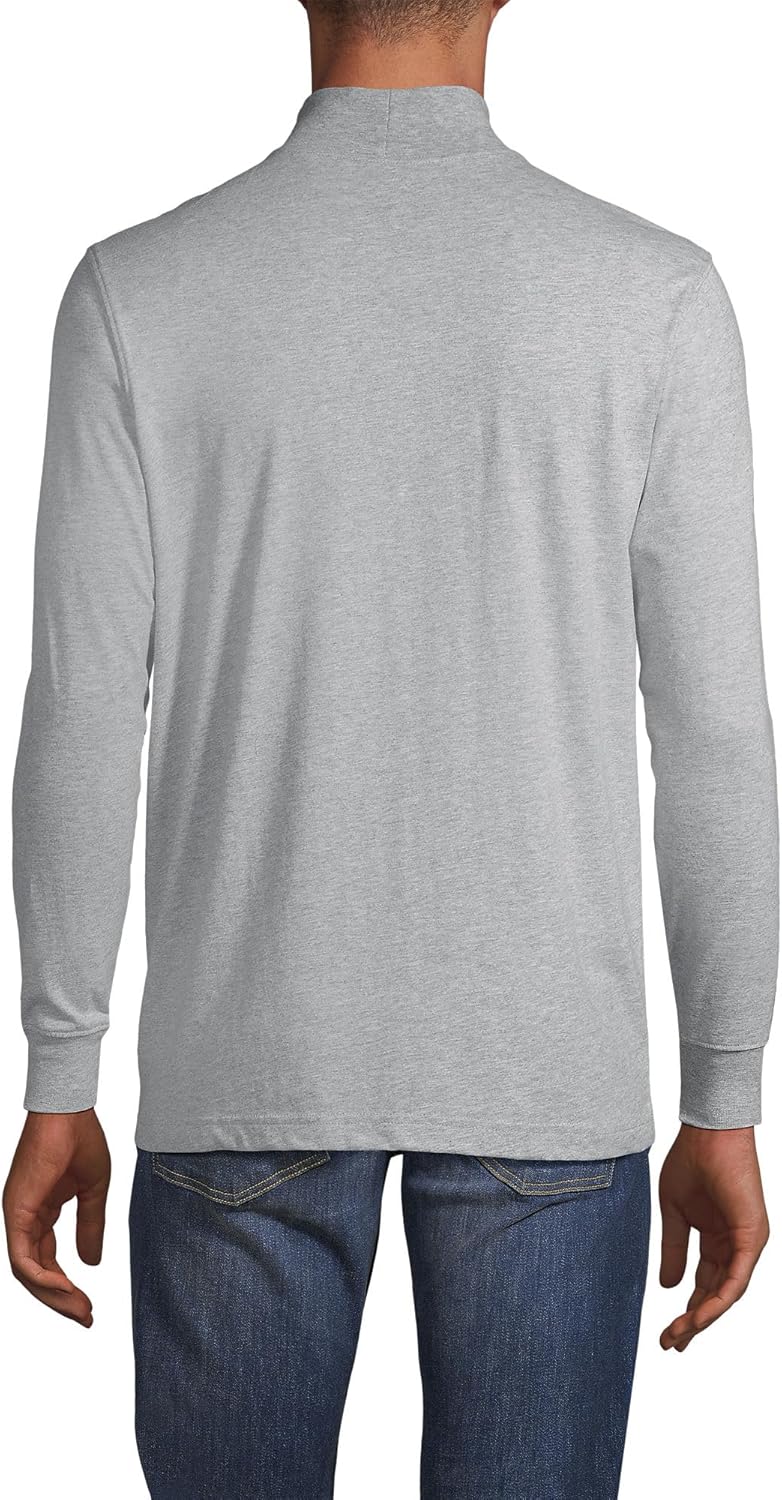 Lands' End Men's Super-T Cotton-Blend Mock Turtleneck Shirt - Image 2