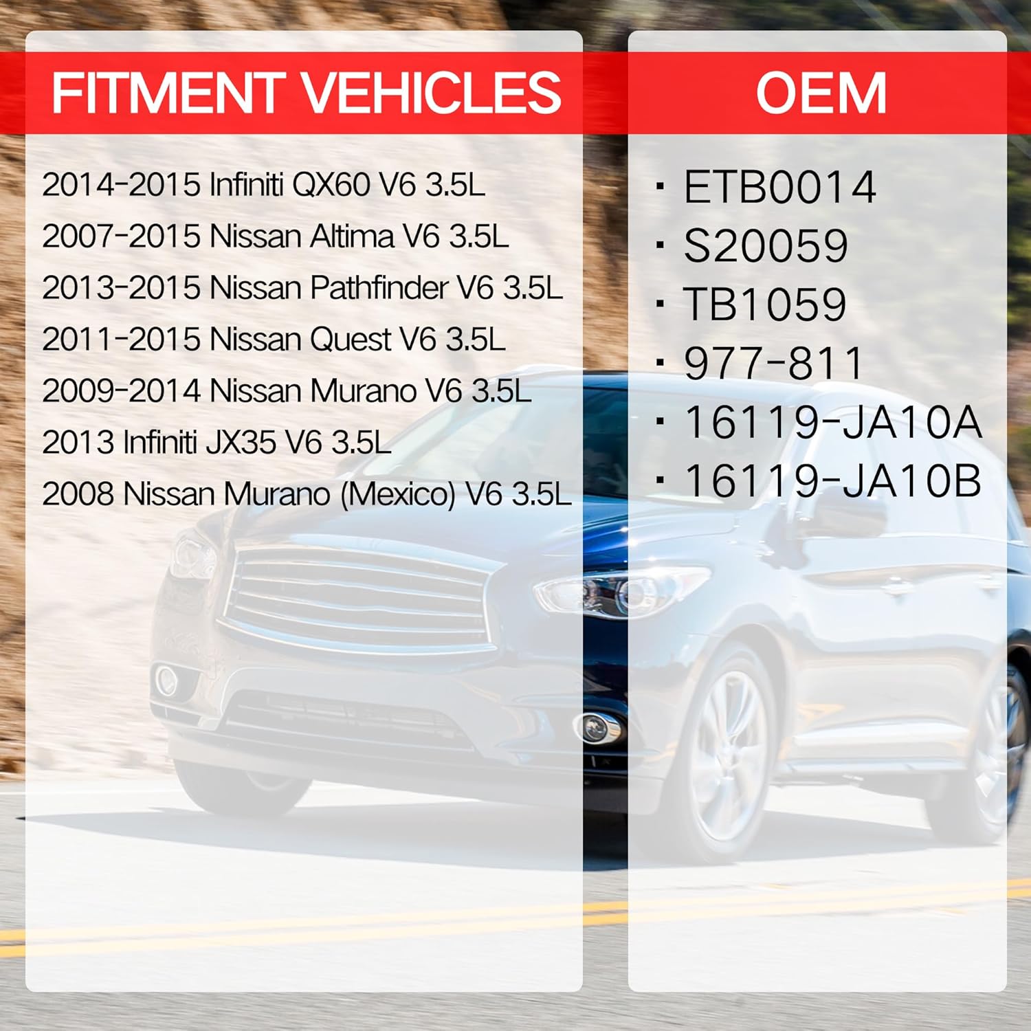 Electronic Throttle body Assembly Compatible with 2007-2014 Nissan Altima 2013-2014 Pathfinder 2009-2014 Murano 2011-2014 Quest 2014-2015 Infiniti QX60 Replaces OE 16119-JA10A 16119-JA10B - Image 4