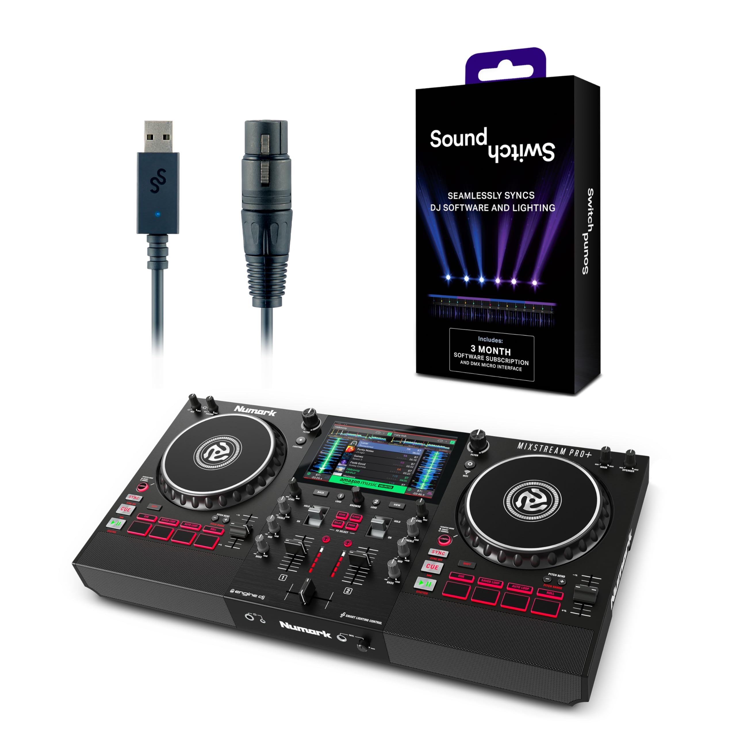 Amazon.com: Numark Mixstream Pro+ DJ Controller and DMX Interface