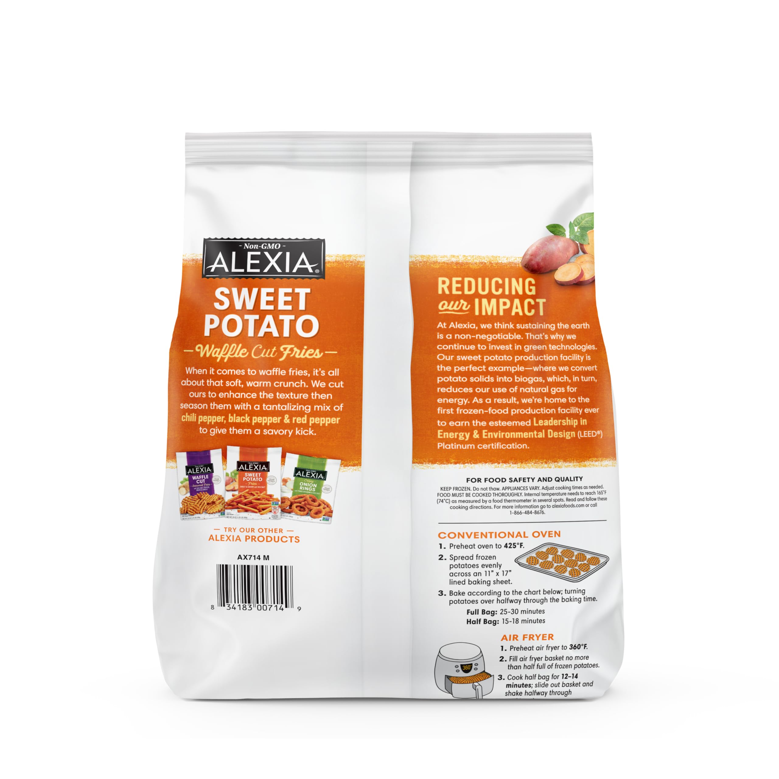 ALEXIA Sweet Potato Waffle Cuts 20 oz frozen — view 4
