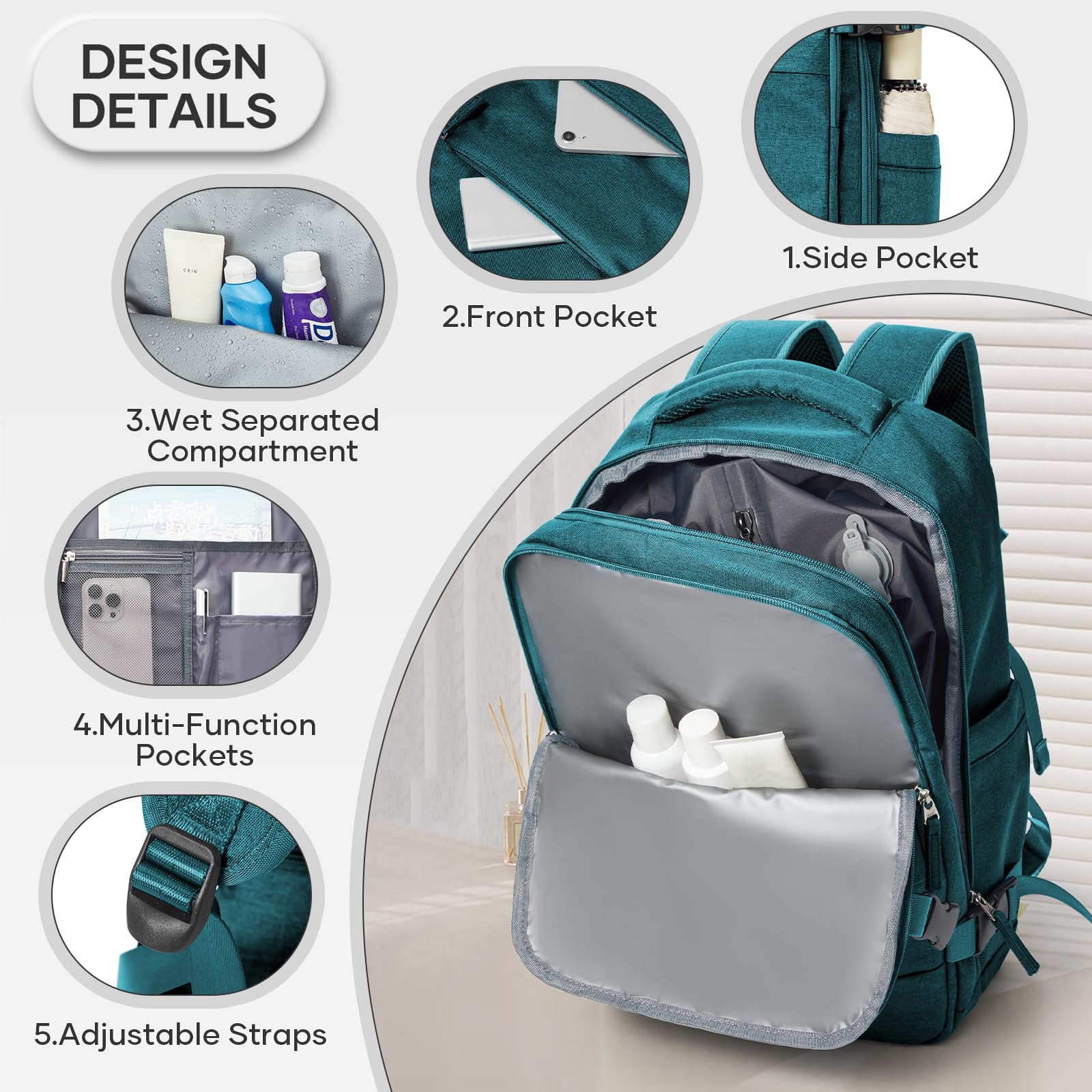 BJLFS Borse da Cabina per Ryanair 40x30x20 Bagaglio a mano Sottovuoto 40x20x25 Zaino da Viaggio con Sottovuoto impermeabile Donna Zaino Easyjet 45x36x20 Zaini Wizzair con porta scarpe