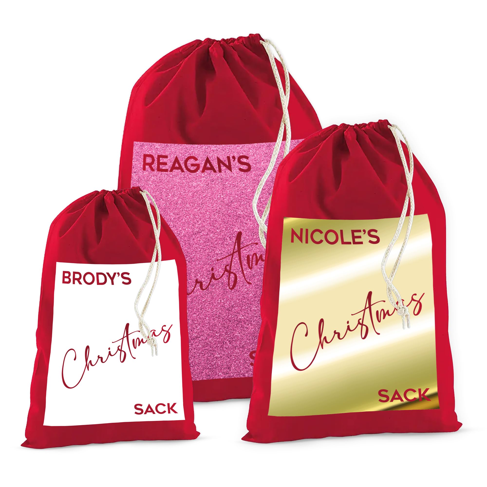 Print Maniacs Red Personalised Dad Santa Sacks Gifts For Dad, Personalised Santa Sack With Stocking, Santa Sack Adults, Stocking Santa Sack, Christmas Stocking Gifts For Dad From Daughter, Son, Wife