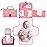Kopi Baby Portable Diaper Changing Pad - Baby Diaper Changer Travel Bag with Wipes Pocket, Smart Design Portable Changing Mat, Infant Travel Station Kit, Gift for Newborn Girl & Boy - Pink, Premium