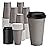 YEEHAW 16 oz Coffee Cups with Lids 100 Pack, Grey Disposable Paper Coffee Cups with Lids, To Go Cup with Lid