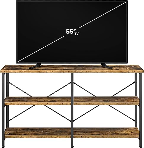 Miniatura 7 de Yaheetech Soporte de TV para TV de hasta 65 pulgadas, mesa de consola de TV con almacenamiento para sala de estar, centro de entretenimiento, mesa
