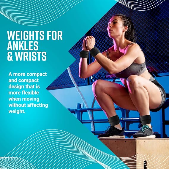 Ankle Weights adjustable Starp Set for Men Wrist Weights for Women Hand Leg Weight - Gym Fitness Running Walking Strength Training Equipment Pairs