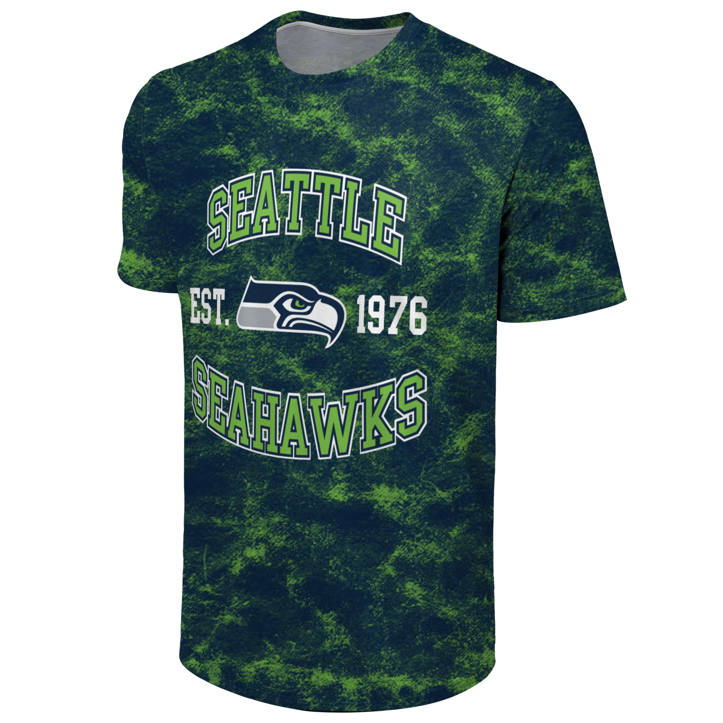 FOCONFL Men's Officially Licensed Established Wordmark Camo Performance Throwback Team Color Crewneck T-Shirt