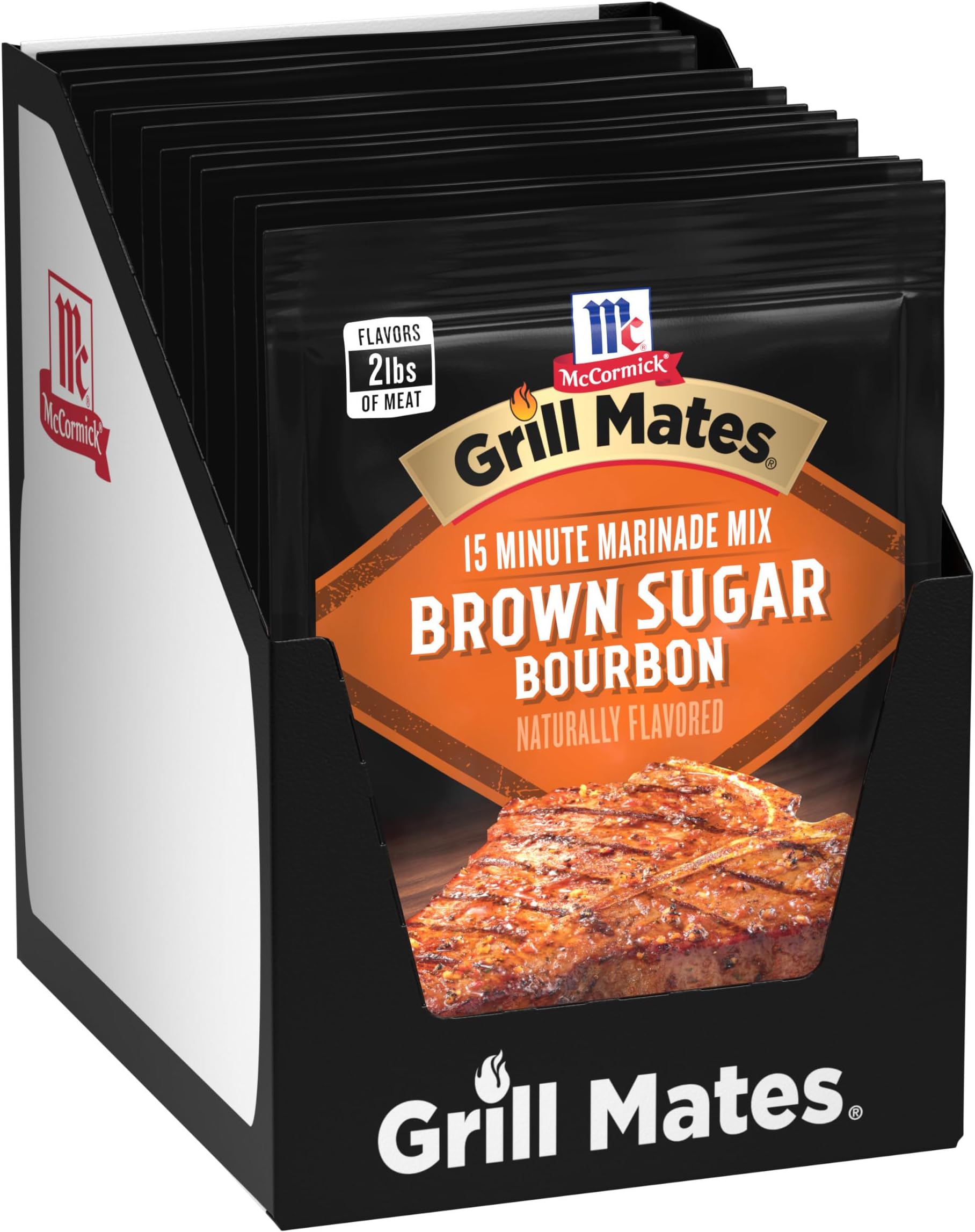 McCormick Grill Mates Brown Sugar Bourbon Marinade, 1.25 oz (Pack of 12)