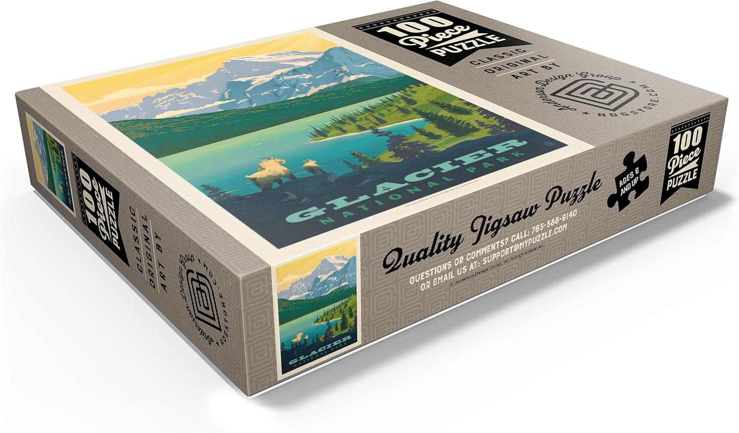 MyPuzzle Glacier National Park: Grand Overlook - Premium 100 Piece Jigsaw Puzzle for Adults