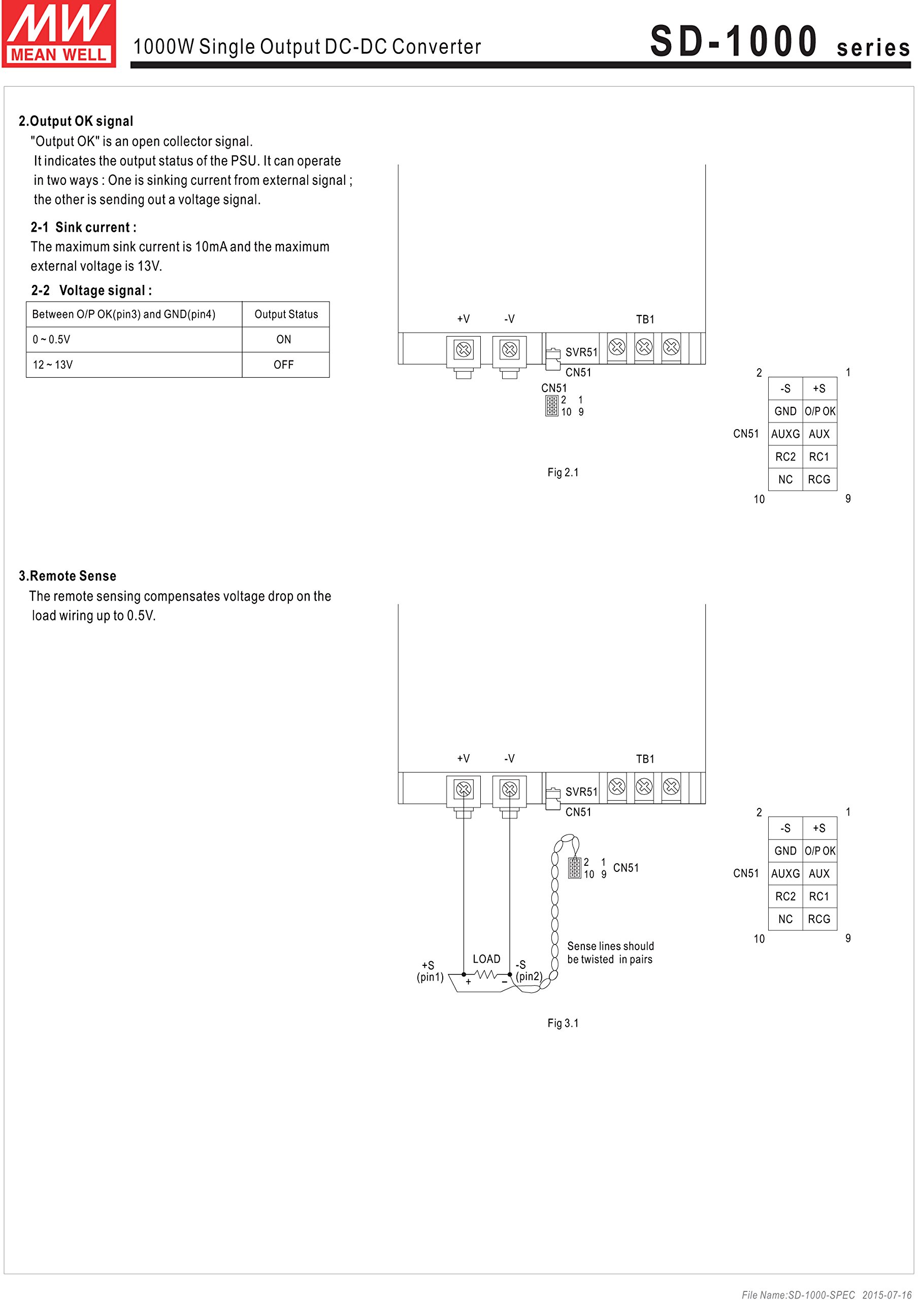 Amazon.co.jp: MW Mean Well SD-1000L-24 24V 40A 960W シングル出力 