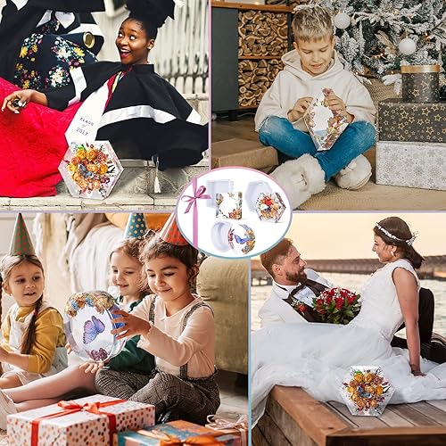 Miniatura 6 de LET'S RESIN Moldes rectangulares de resina de silicona, 3 moldes de resina grandes con soporte de madera, moldes de resina epoxi profunda para