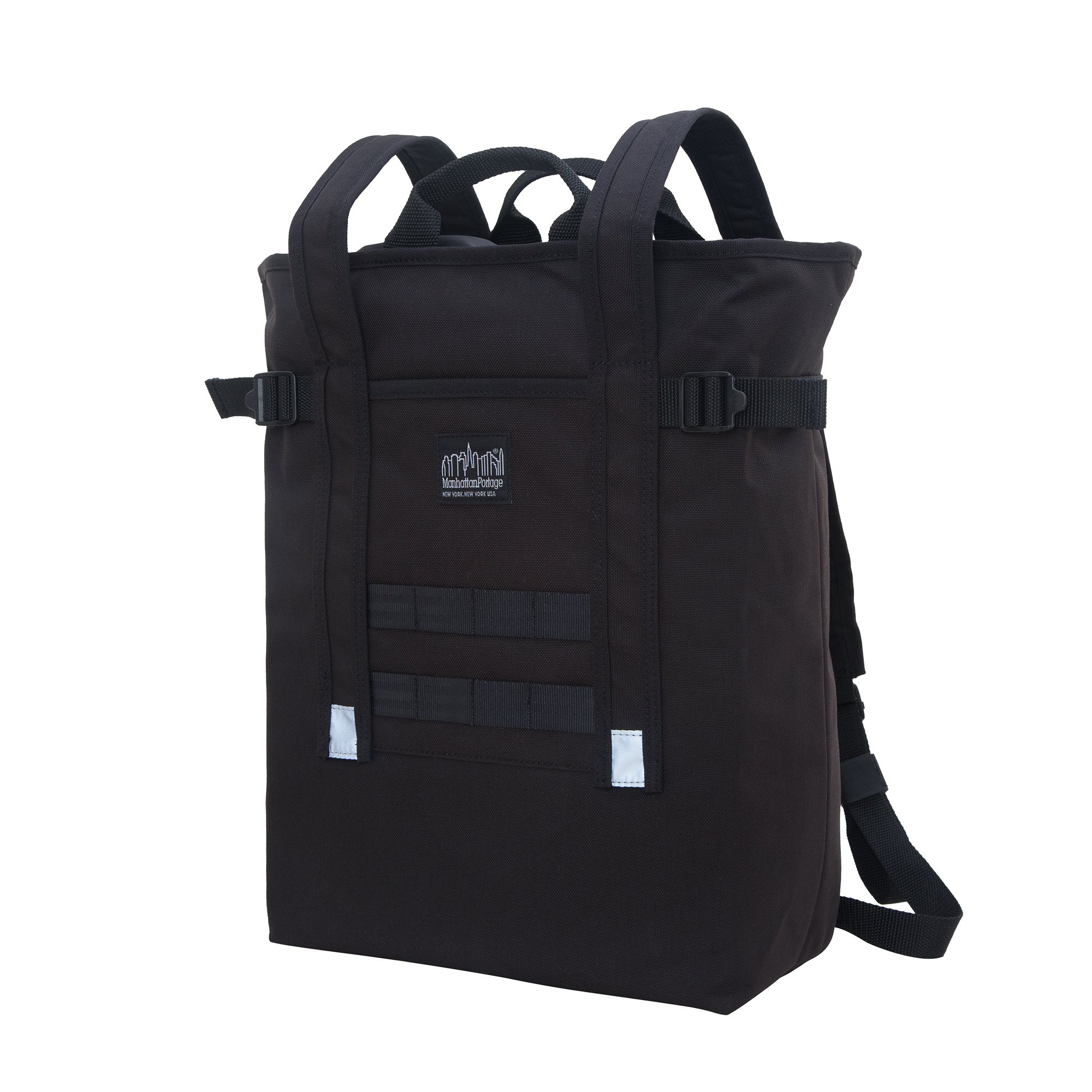 Manhattan Portage Chrystie Backpack With Adjustable Strap Water Resistant Paded Laptop Compartment In 1000D Cordura (Black)