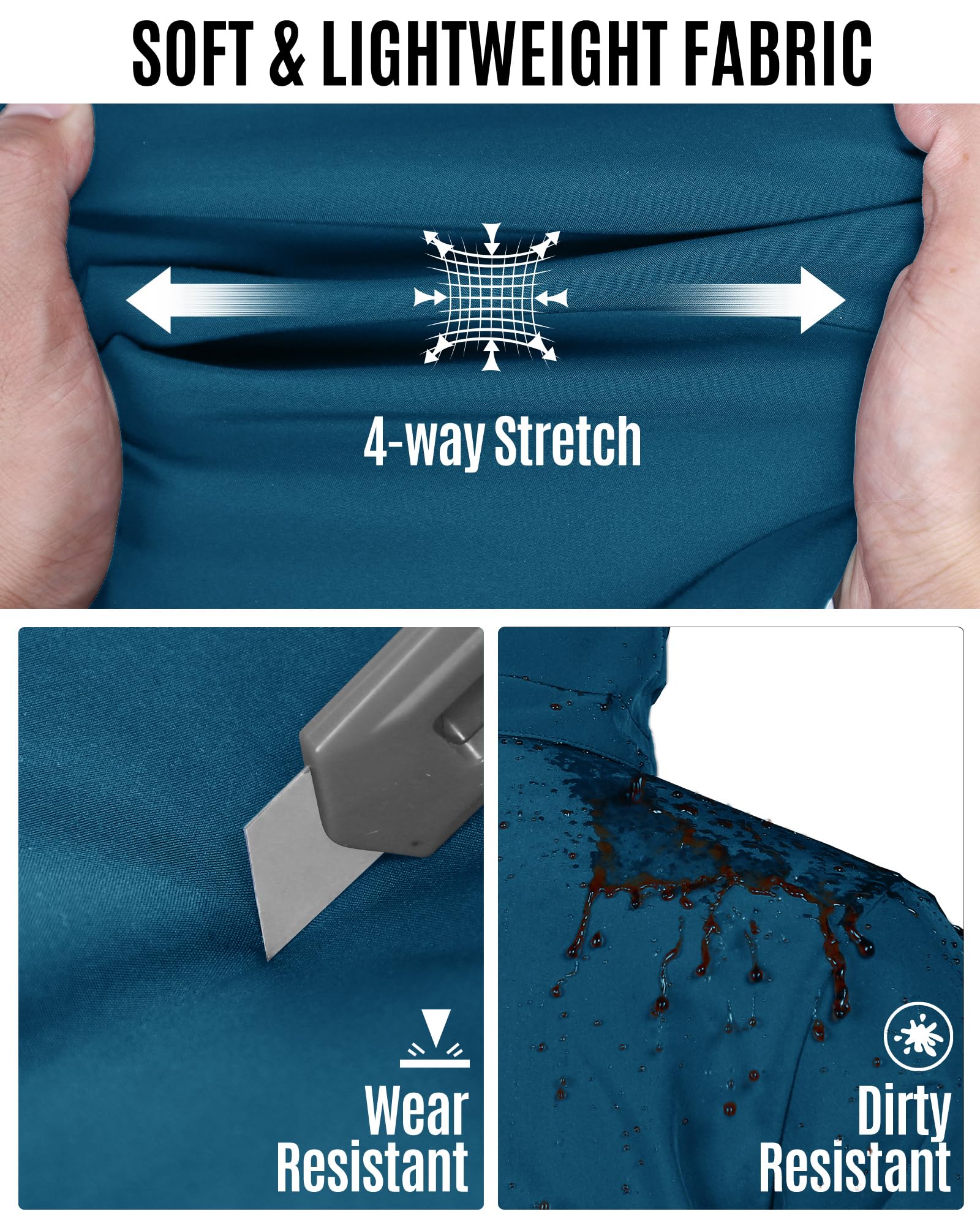 33,000ft Veste softshell pour homme - Imperméable et coupe-vent - Veste fonctionnelle respirante - Veste de cyclisme légère avec capuche - Sans doublure en polaire
