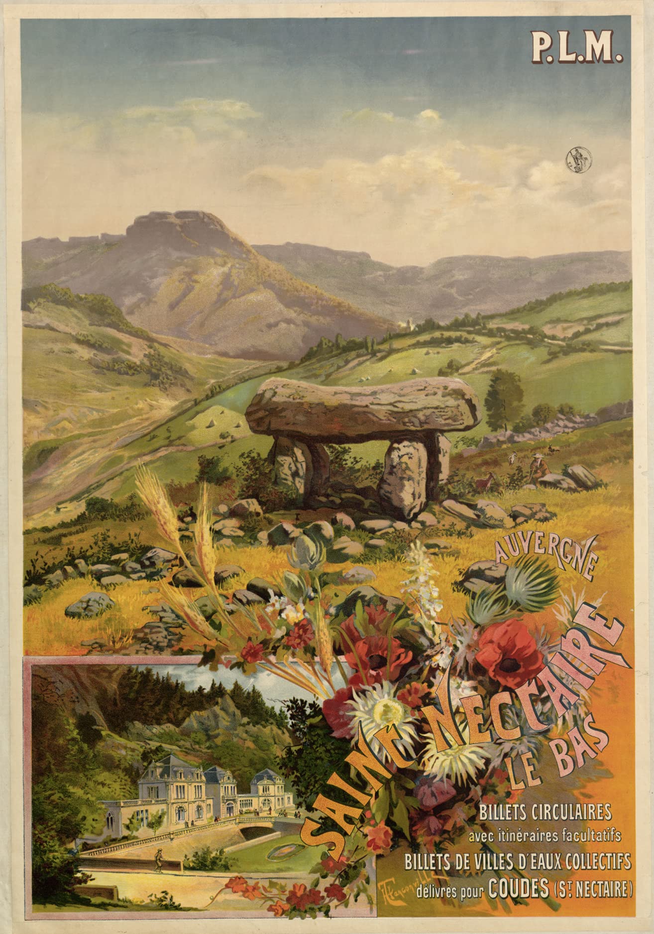 Saint Nectaire Auvergne Poster Reproduction 50 x 70 cm Luxury Paper 300 g – HD Digital File Sale Possible