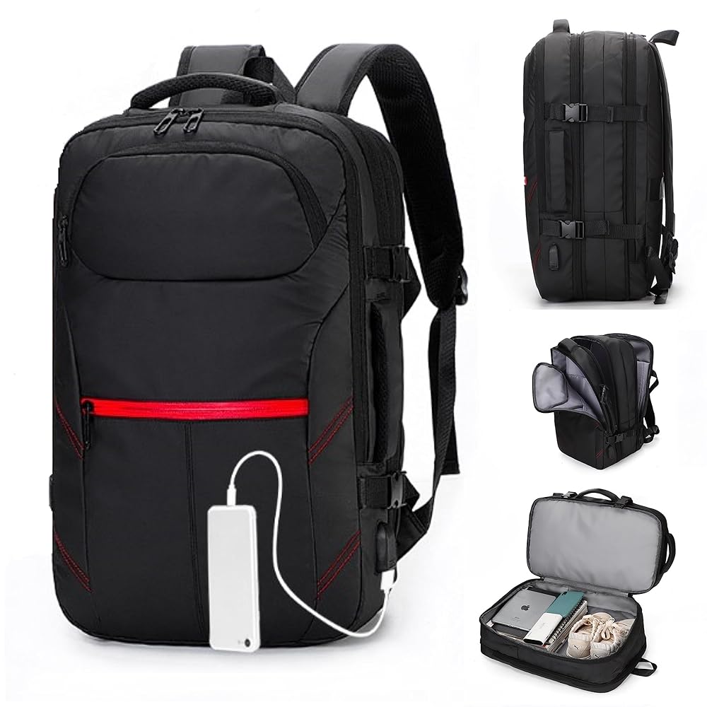 FLEXERO Reiserucksack - Handgepäck 40x20x25 Erweiterbar Auf EasyJet Maße