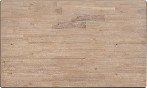 Miniatura 8 de Juego de 6 mesas de comedor clásicas rústicas de madera maciza, mesa rectangular de granja con 4 sillas acolchadas tapizadas y banco, juego de