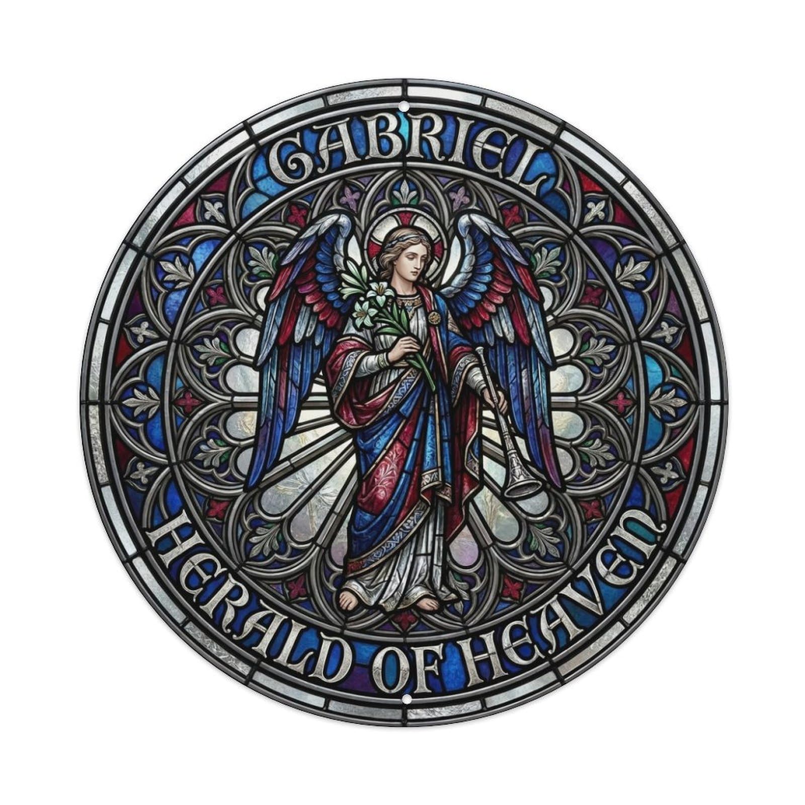 Archangel Gabriel Herald of Heaven Annunciation Metal Tin Sign