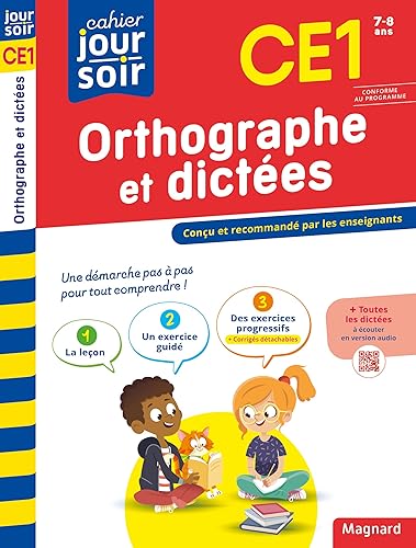 Orthographe et dictées CE1 - Cahier Jour Soir: Conçu et recommandé par les enseignants