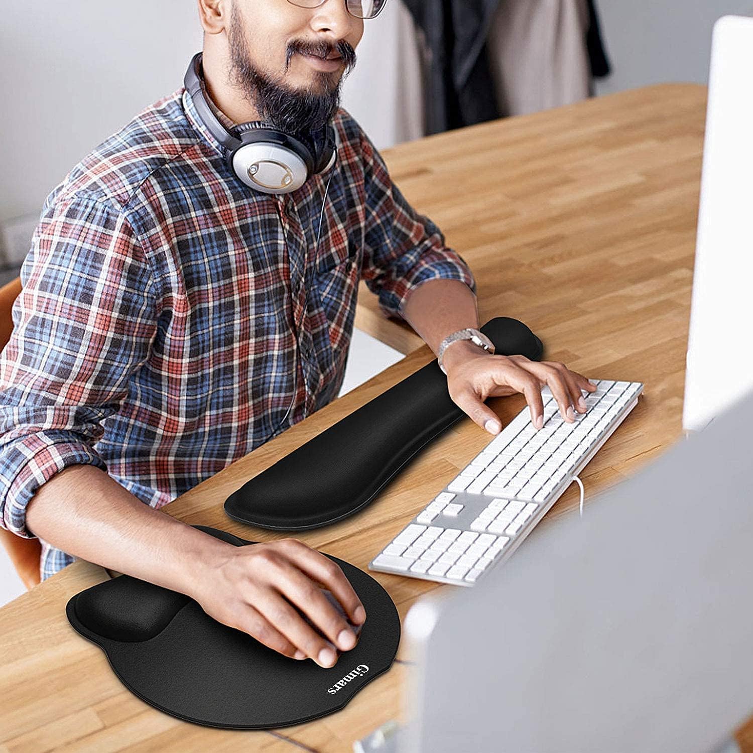 70% Off Everything Gimars Upgrade Enlarge Superfine Fibre Soft Smooth Gel Ergonomic Mouse Pad Wrist Support and Keyboard Wrist Rest for Computer, Laptop, Mac, Gaming and Office, Durable, Comfortable and Pain Relief