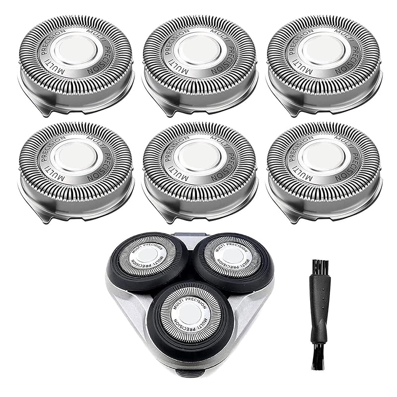 Cabeças de reposição Gleway SH50/52 compatíveis com barbeadores elétricos Norelco Series 5000, S5xxx, PT8xx, PT7xx, AT8xx e AT7xx, pacote com 6