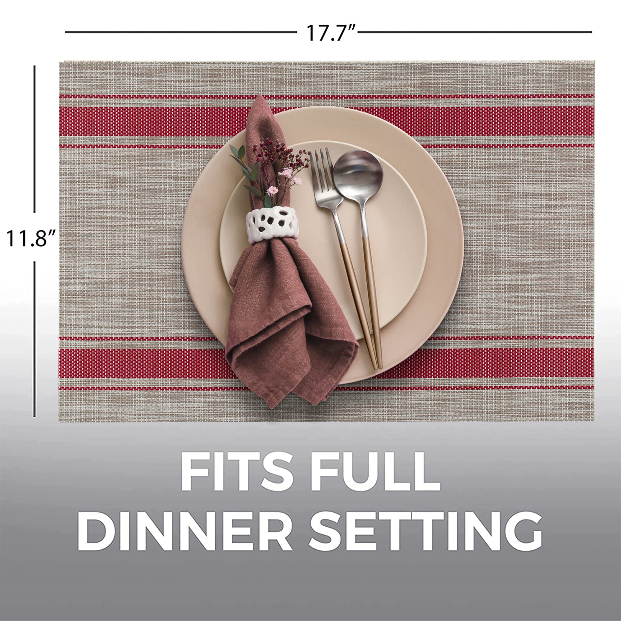 More Décor - Manteles Individuales Para Mesa De Comedor, Lavables