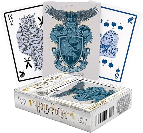 Aquarius Harry Potter - Baraja de cartas con temática de Ravenclaw para tus juegos de cartas favoritos, mercancía y coleccionables con licencia