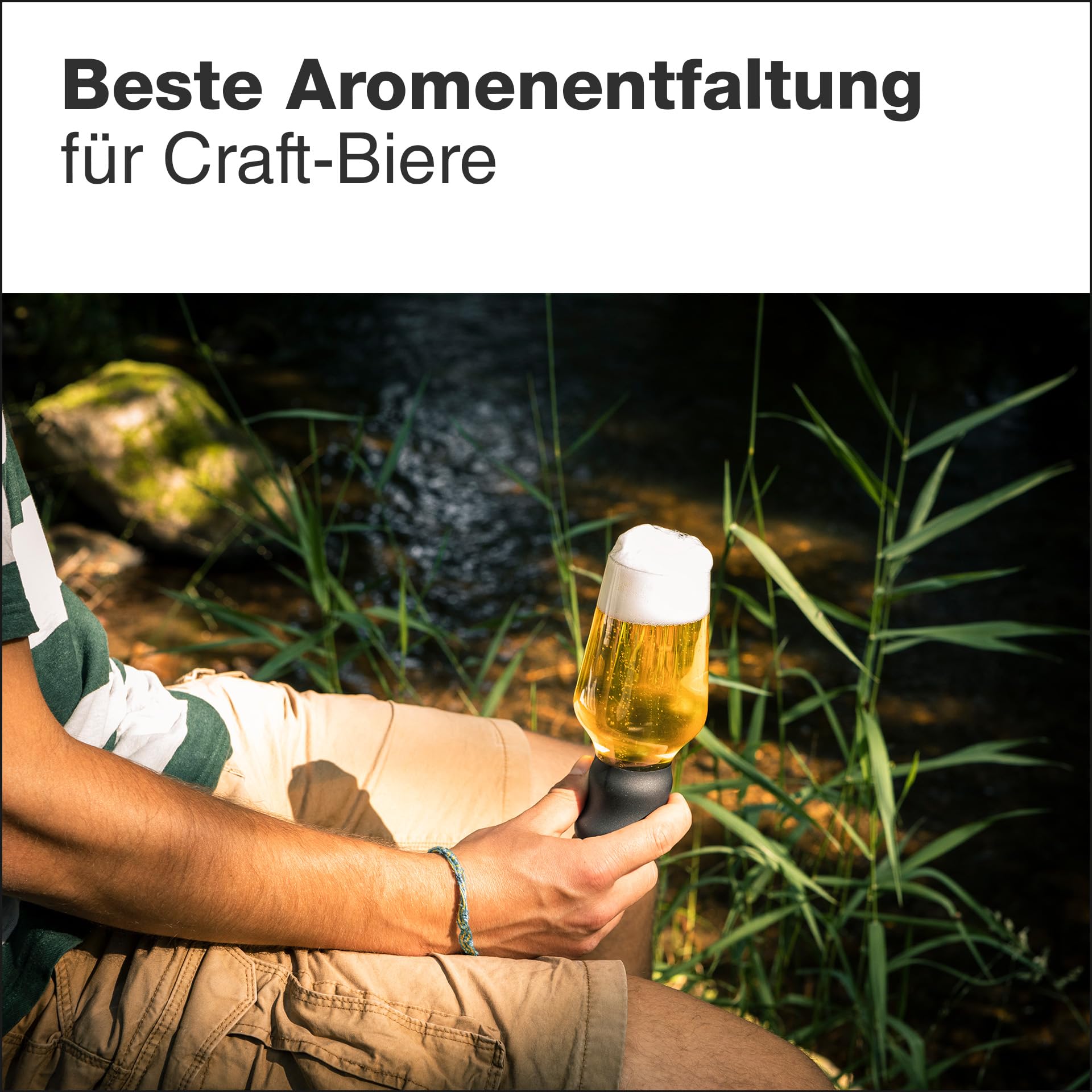 EISCH Craft Beer Experts Black Gläser 0,45 l (2 Stück) in Geschenkröhre | handbemalte Biergläser zur besonderen Aromaentfaltung, spülmaschinenfeste Kristallgläser mit schwarzem Stiel