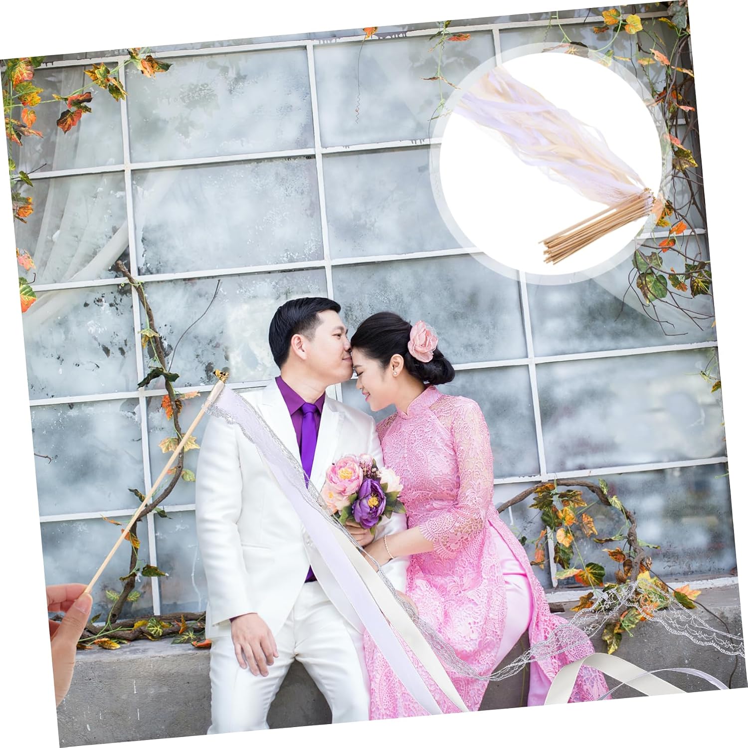 25pcs Ribbon Fairy Wands for Wedding Party Decorations Durable Smooth Edge Streamers for Dance Bright Material for Events