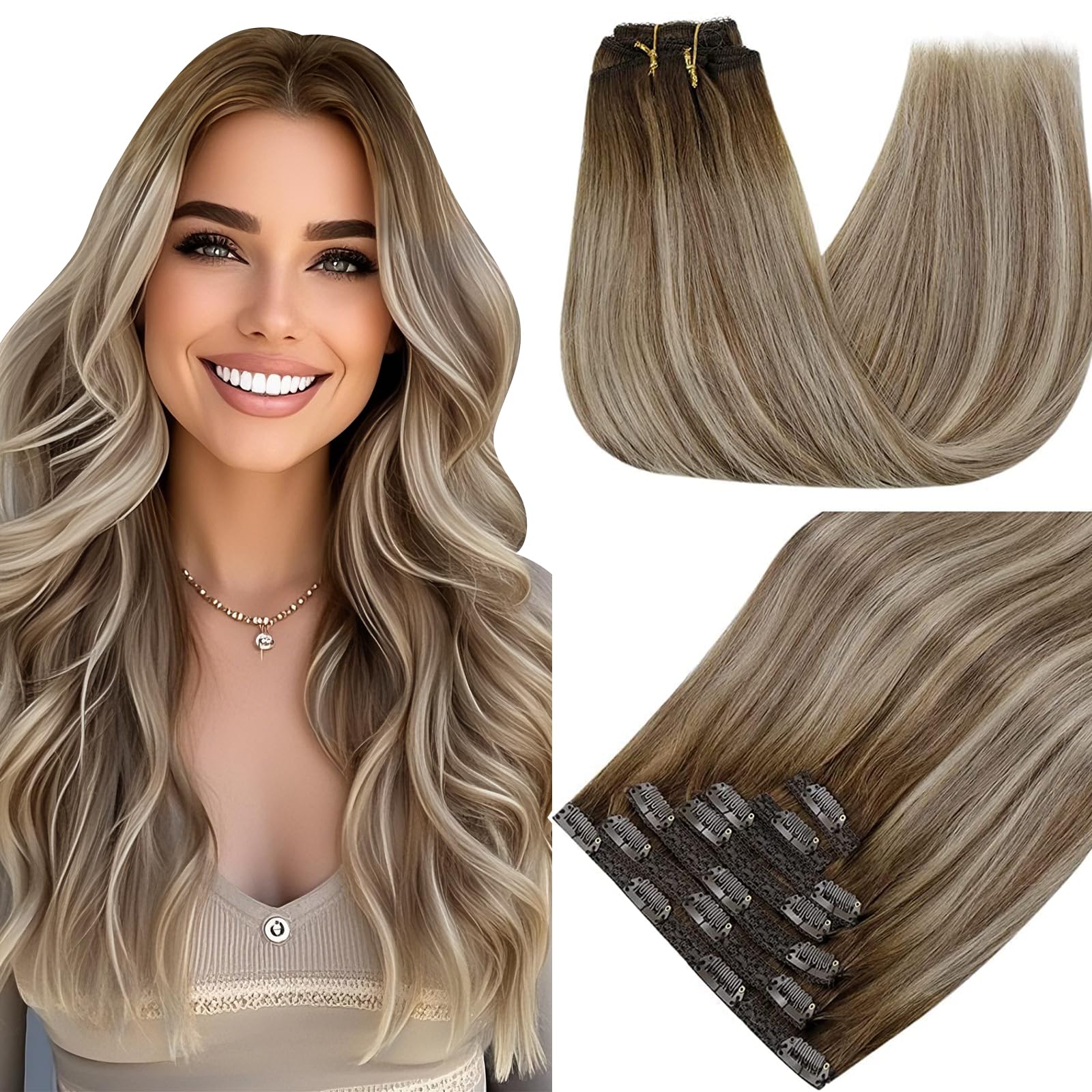 RUANTURE Clip in Extensions Echthaar