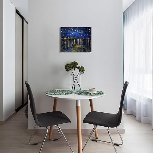 Miniatura 803 de A&T ARTWORK The Starry Night de Vincent Van Gogh. Tamaño del marco: 36 x 30 pulgadas, tamaño de la imagen: 30 x 24 pulgadas, reproducciones clásicas