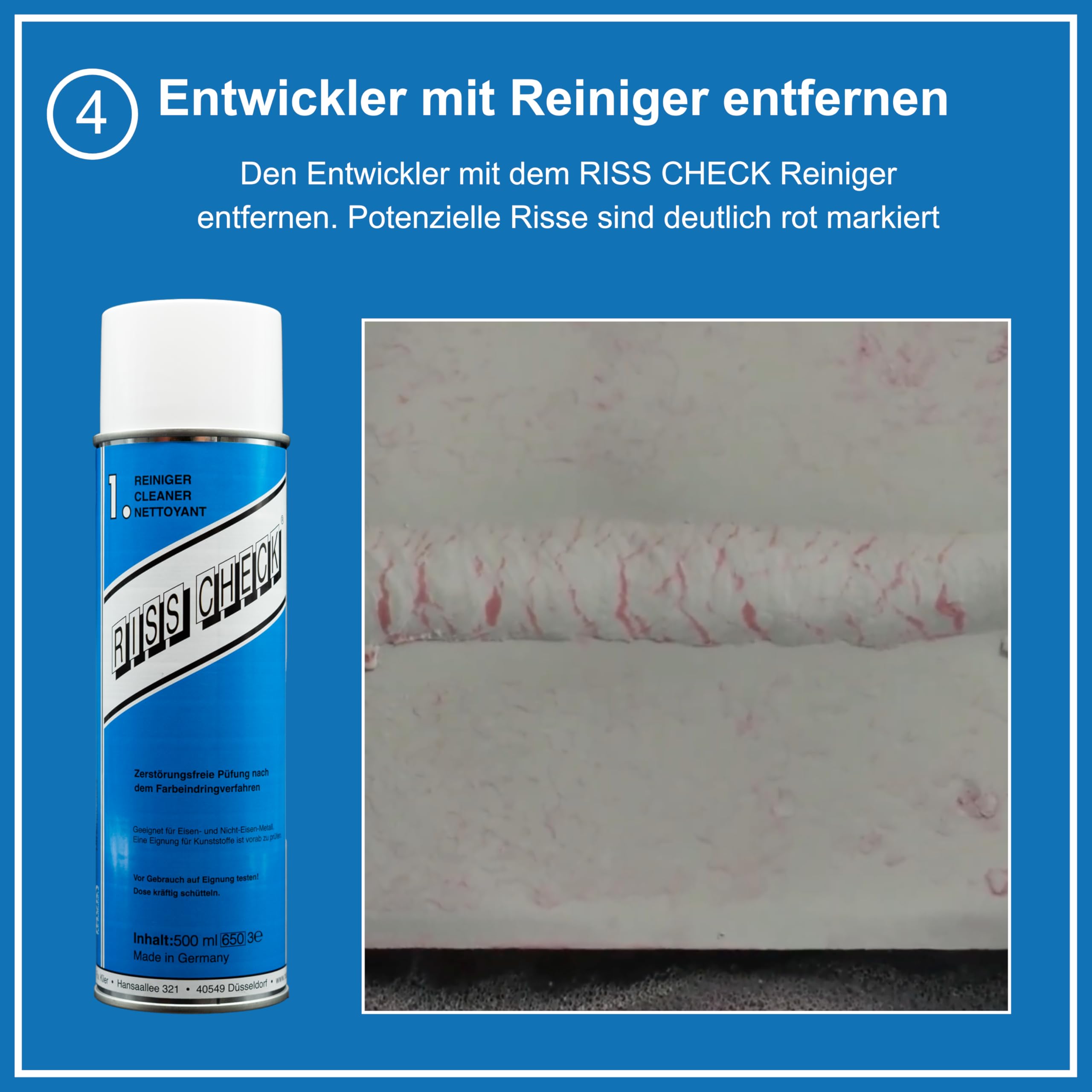 Rissprüfmittel *Rissprüfset* Riss Spray 3x500 ml