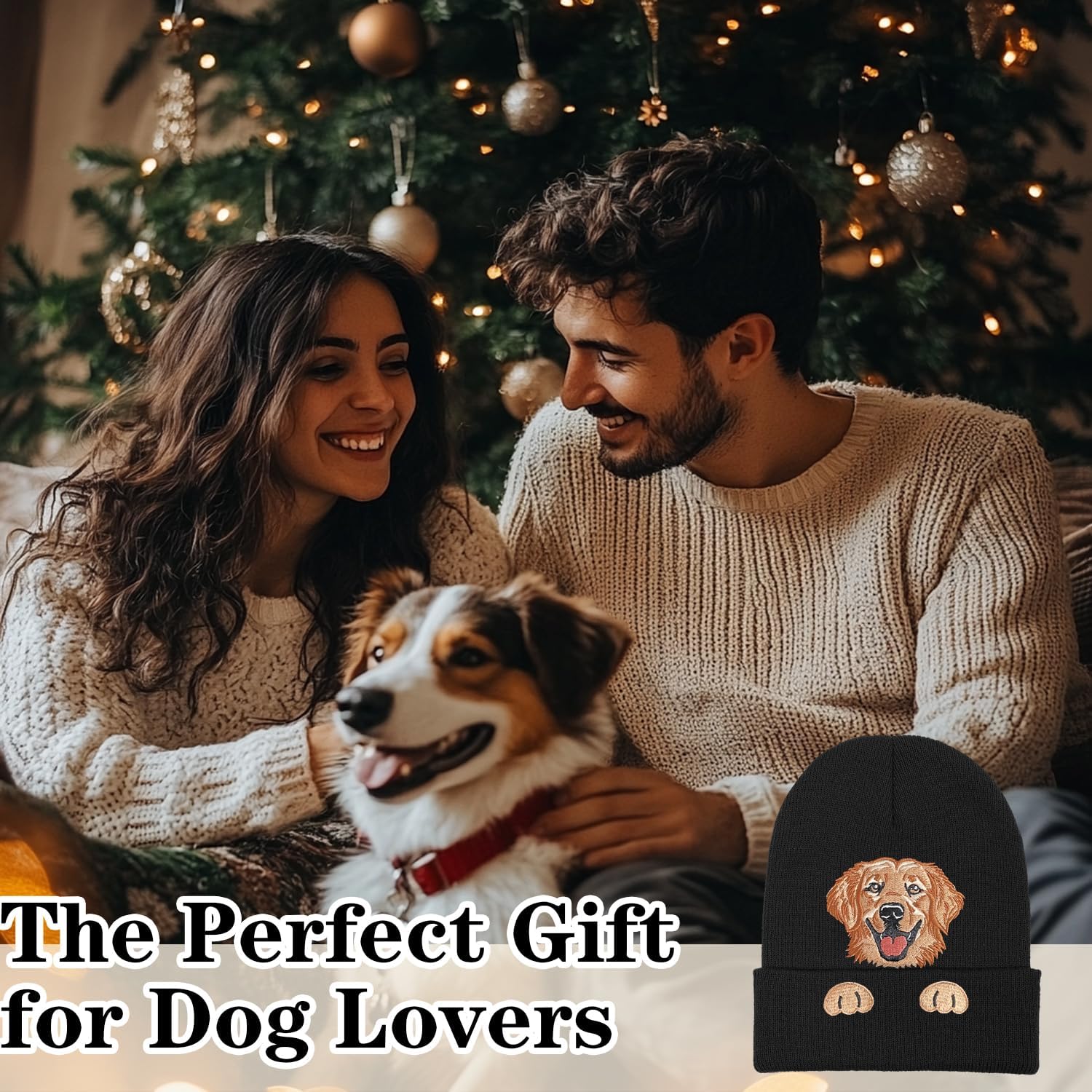 Dog Gifts Beanie hat Embroidered Dogs Winter Knitted Beanies Hats Dog Lover Gifts Skull Caps for Women Men - Image 7