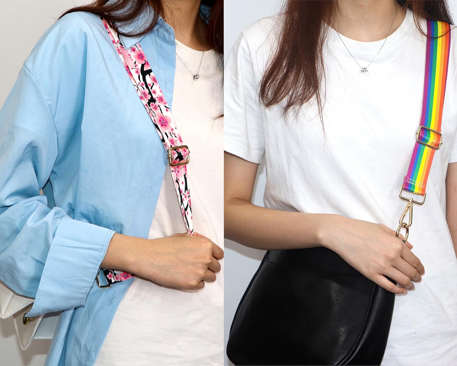 Crossbody Purse Strap for Women Men Girls Boys Mother Girlfriend Gift, Replacement Bag Belt Strap for Purse Handbag Guitar Camera, Adjustable Canvas Wide Shoulder Strap with Golden Hooks - Image 7