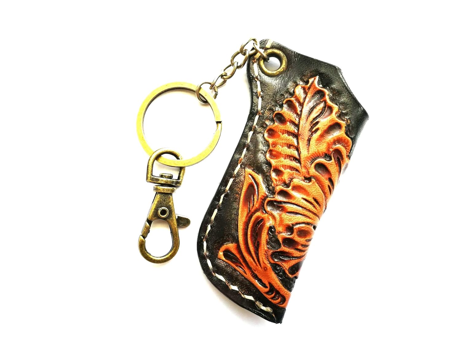 Leather Lighter Case Keyring Keychain Pouch Holder Cover