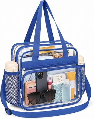 Attmu Clear Bag for Stadium Events 12 x 12 x 6, Clear Tote Lunch Bag