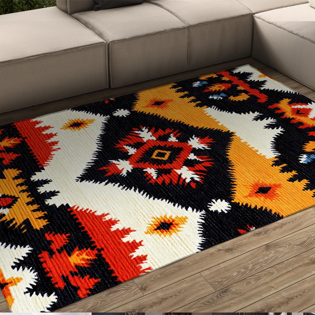 Tapis flanelle poil ras lavable de 160x200cm avec dos antidérapant solide