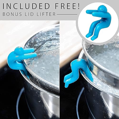 Miniatura 3 de Soporte para cuchara para encimera de cocina - Soporte para tapa de olla y soporte para cuchara - Dispositivo multiusos mantiene las encimeras