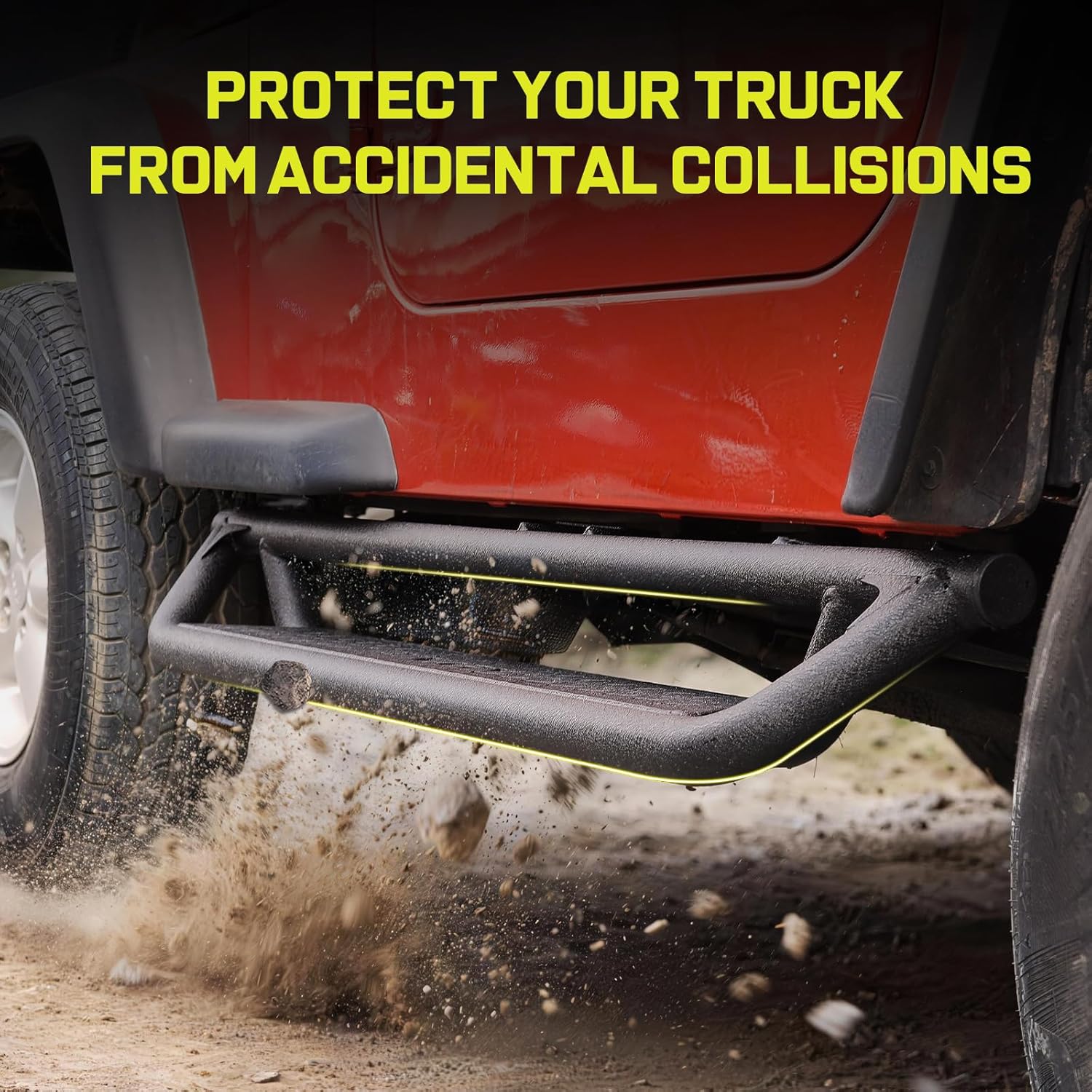 BINARY STAR Running Boards Drop Down Side Step Compatible with Vehicle 1997-2006 Jeep Wrangler TJ 2 Doors(Exclude Unlimited), Tube Rock Slider Rails Heavy Duty Steel Nerf Bars.