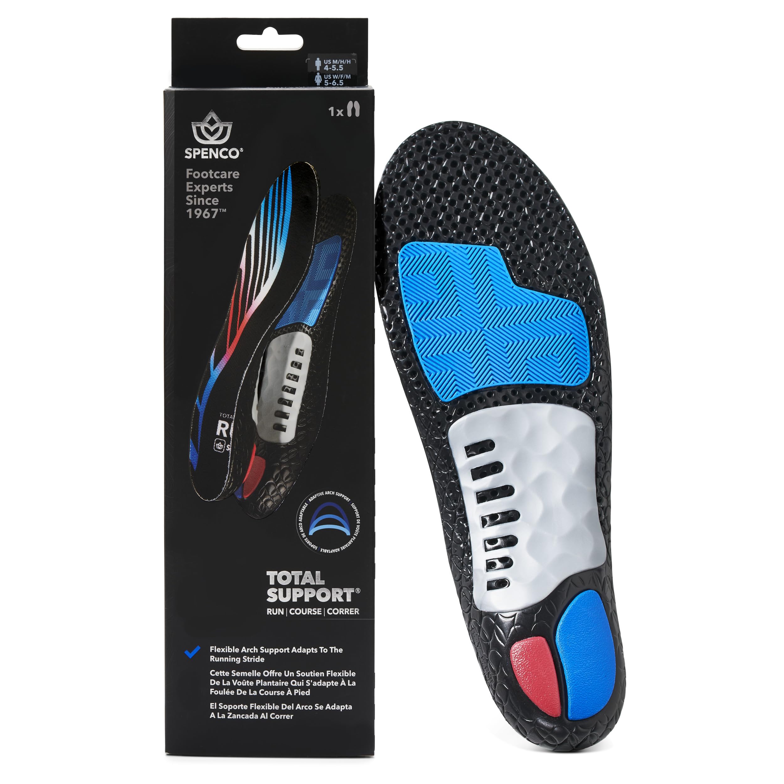 Spenco Total Support Run Shoe Insole Men's 10-11.5/ Women's 11-12.5