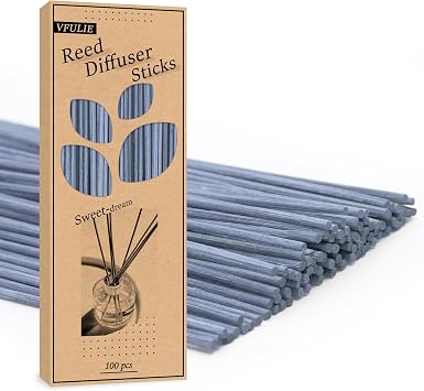 VFULIE 100PCS Reed Diffuser Sticks, Refill Replacement for Aroma Fragranc 100, hui LAN