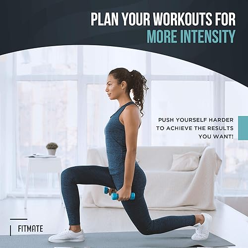 Miniatura 7 de FitMate - Póster de ejercicio con mancuernas, rutina de entrenamiento con pesas libres, decoración de gimnasio en casa, guía de habitación (16.5 x