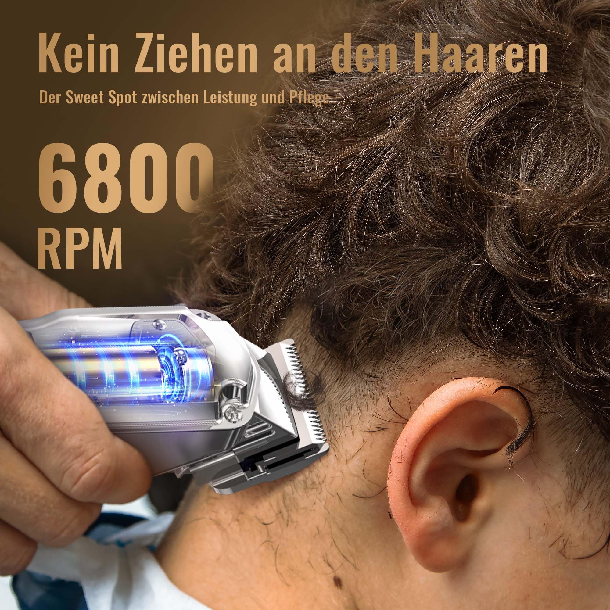 Jack & Rose Haarschneidemaschine Profi Haarschneider Kabellos Wiederaufladbar IPX7 Wasserdicht Bartschneider Herren Pflegeset