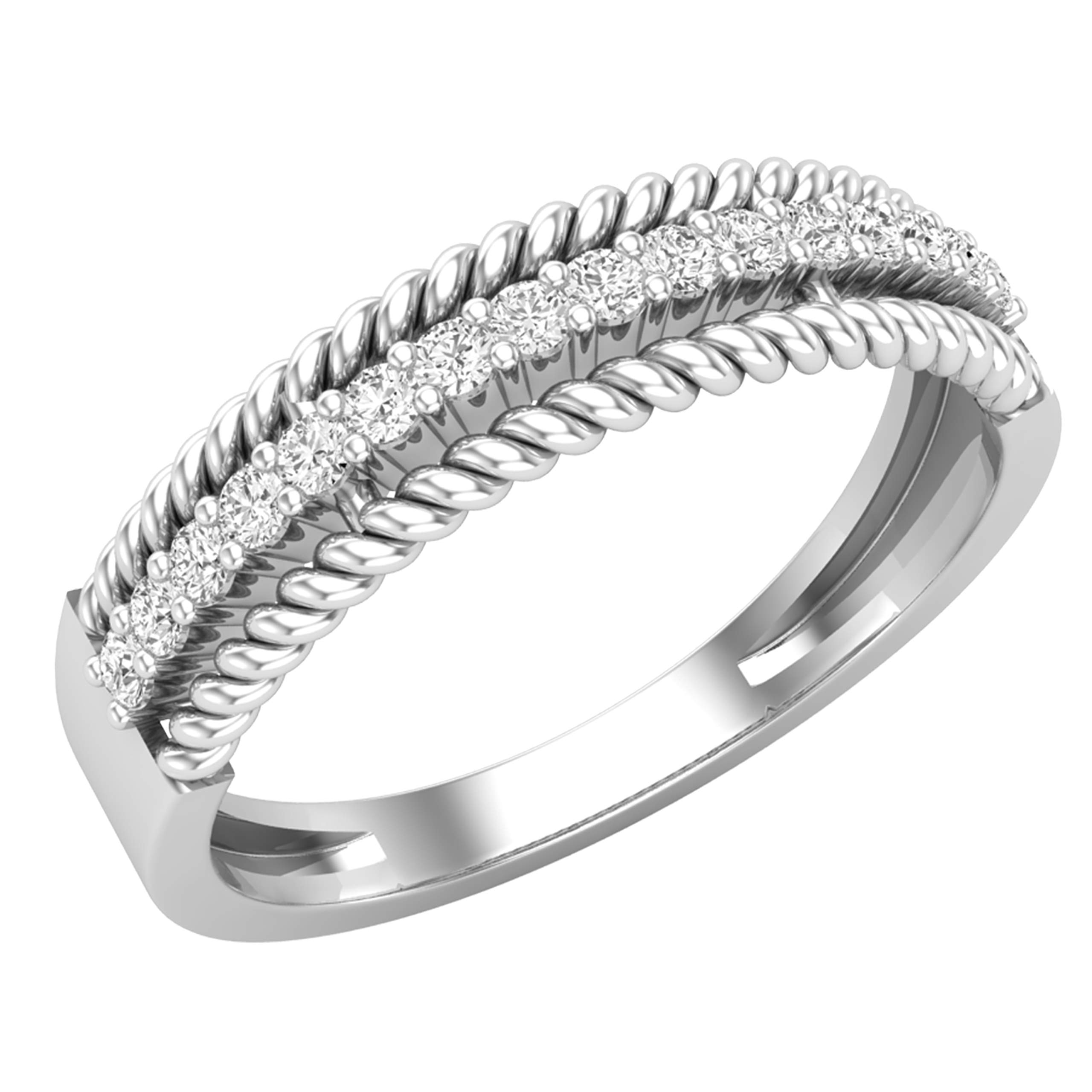 DazzlingRock Collection 10 quilates oro blanco redonda H-I Diamante cultivado en laboratorio.